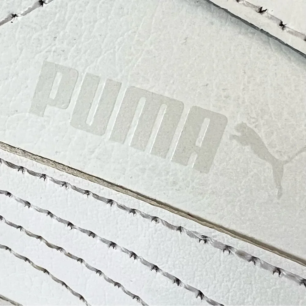 Puma All-White Smash V2 Style 365208-04 Athleisure Sneakers SZ 8.5